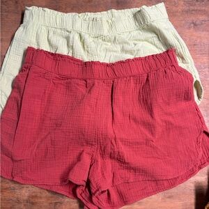Universal Thread Red and neon yellow Women Shorts bundle